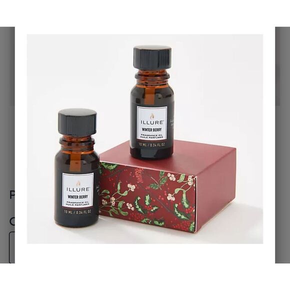 Illure Winter Berry Scent Fragrance Oil Set of 2 Diffuser 10ml Refills NWT - Picture 1 of 4
